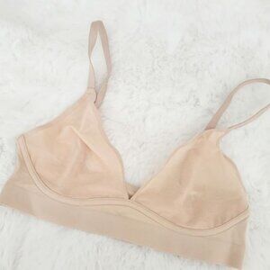 Aerie Nude Beige SMOOTHEZ Mesh Bralette Size M